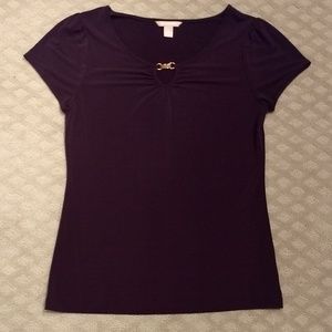 Keeping for now - BR plum short sleeve top